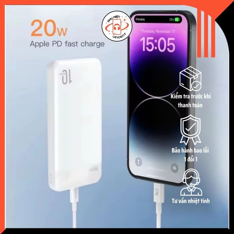 Sạc dự phòng 42.5W ToTu 10000mAh