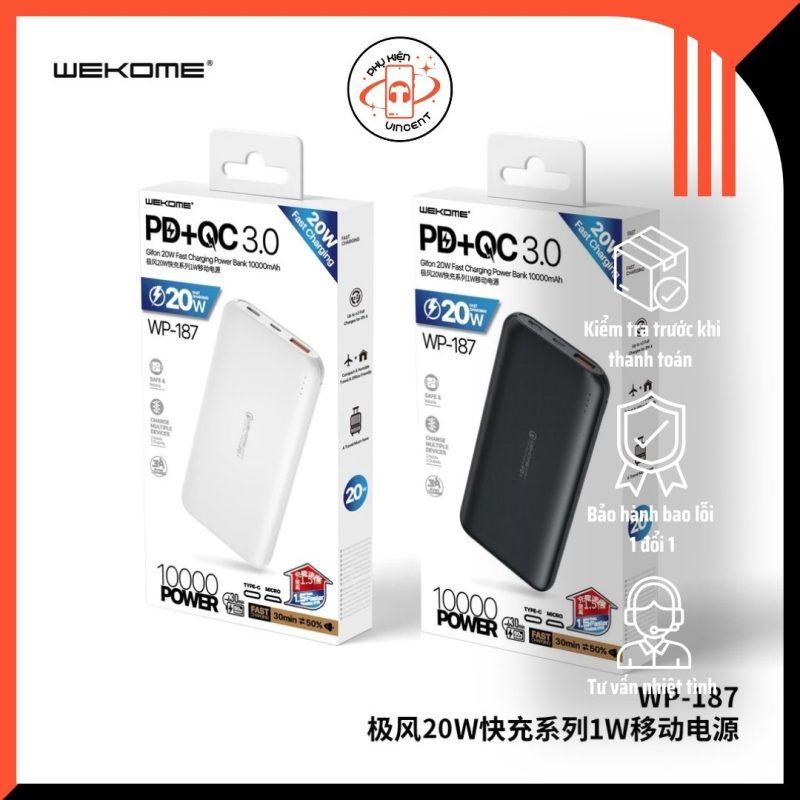 Sạc dự phòng WEKOME WP-187 10000mAh