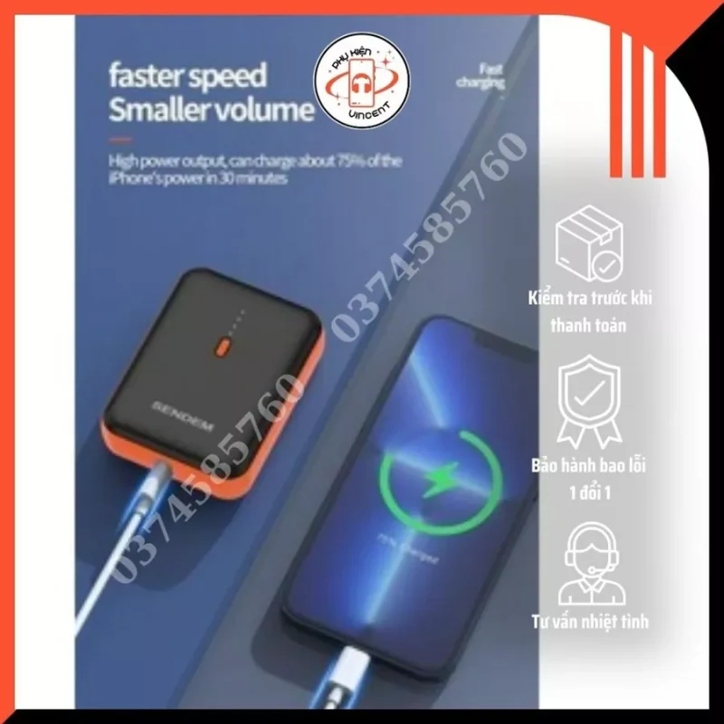 Sạc dự phòng Sendem P500 10000Mah