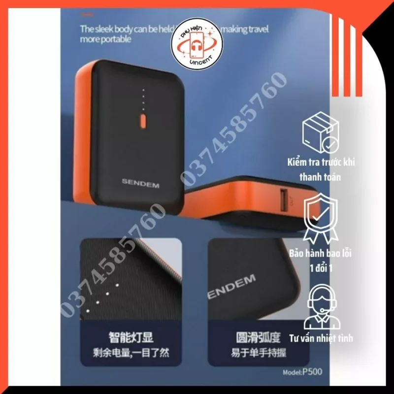 Sạc dự phòng Sendem P500 10000Mah