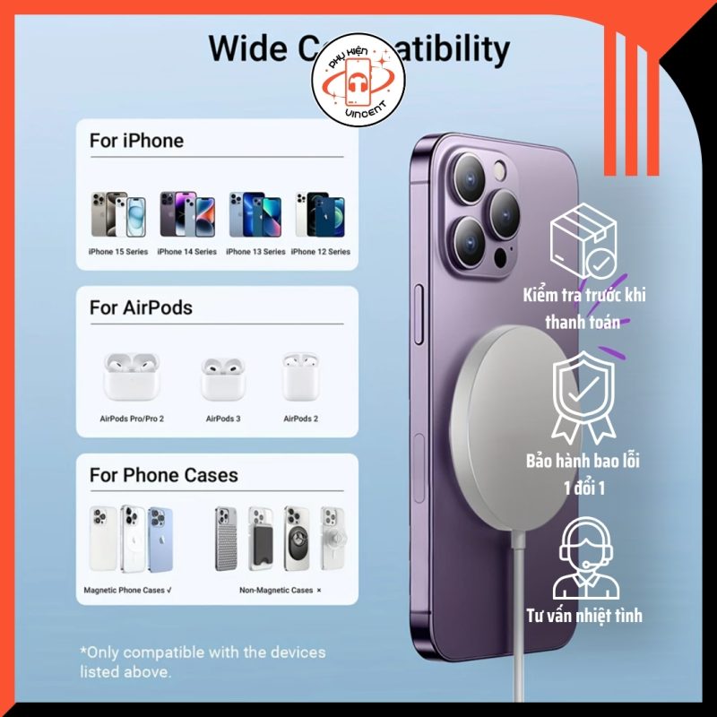 ĐẾ SẠC TỪ TÍNH A10 - SẠC NHANH 15W