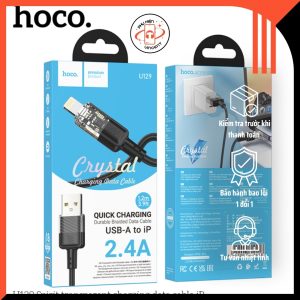 Cáp sạc iphone trong suốt Hoco U129