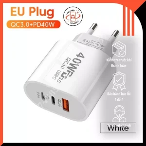 CỦ SẠC NHANH 3 CỔNG PD40W